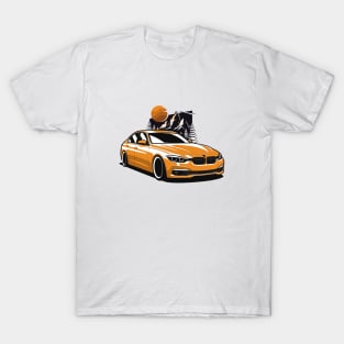 Yellow Orange F30 Sedan Mountains T-Shirt